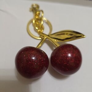 Elegant Cherry Key Holder  Or Bag Charm